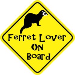 Ferret Lover On Board Sticker