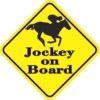 Blue Jockey On Board Sticker