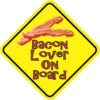 Bacon Lover On Board Sticker