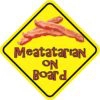 Meatatarian On Board Sticker