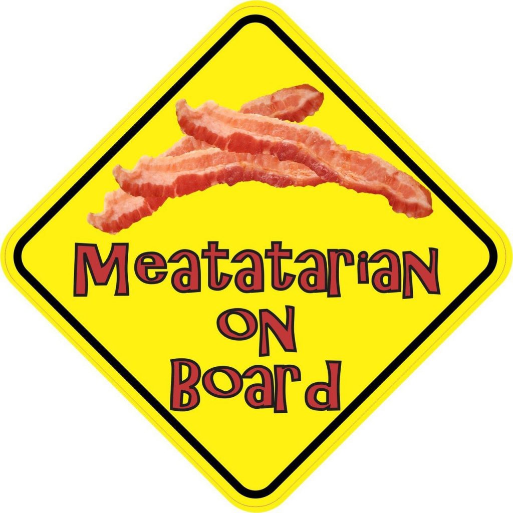 Meatatarian On Board Sticker
