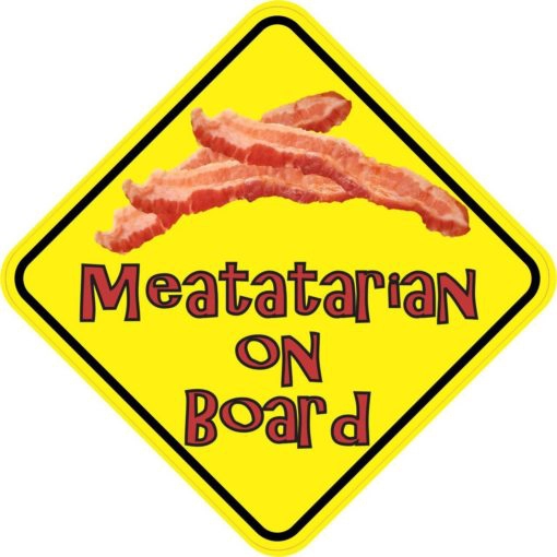 Meatatarian On Board Sticker