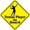 Tennis Player On Board Sticker
