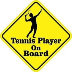 Tennis Player On Board Magnet
