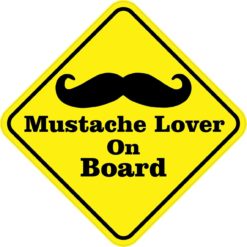 Mustache Lover On Board Sticker