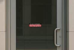 8in x 2in Service Dogs On Premises Sticker