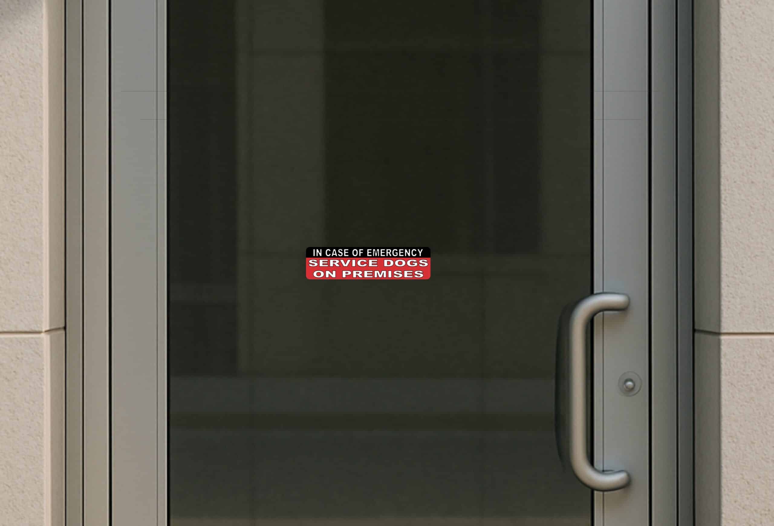 8in x 2in Service Dogs On Premises Sticker