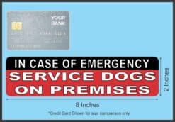 8in x 2in Service Dogs On Premises Sticker