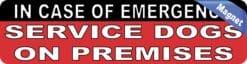 8in x 2in Service Dogs On Premises Magnet