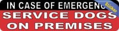 8in x 2in Service Dogs On Premises Sticker