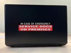 8in x 2in Service Dogs On Premises Sticker