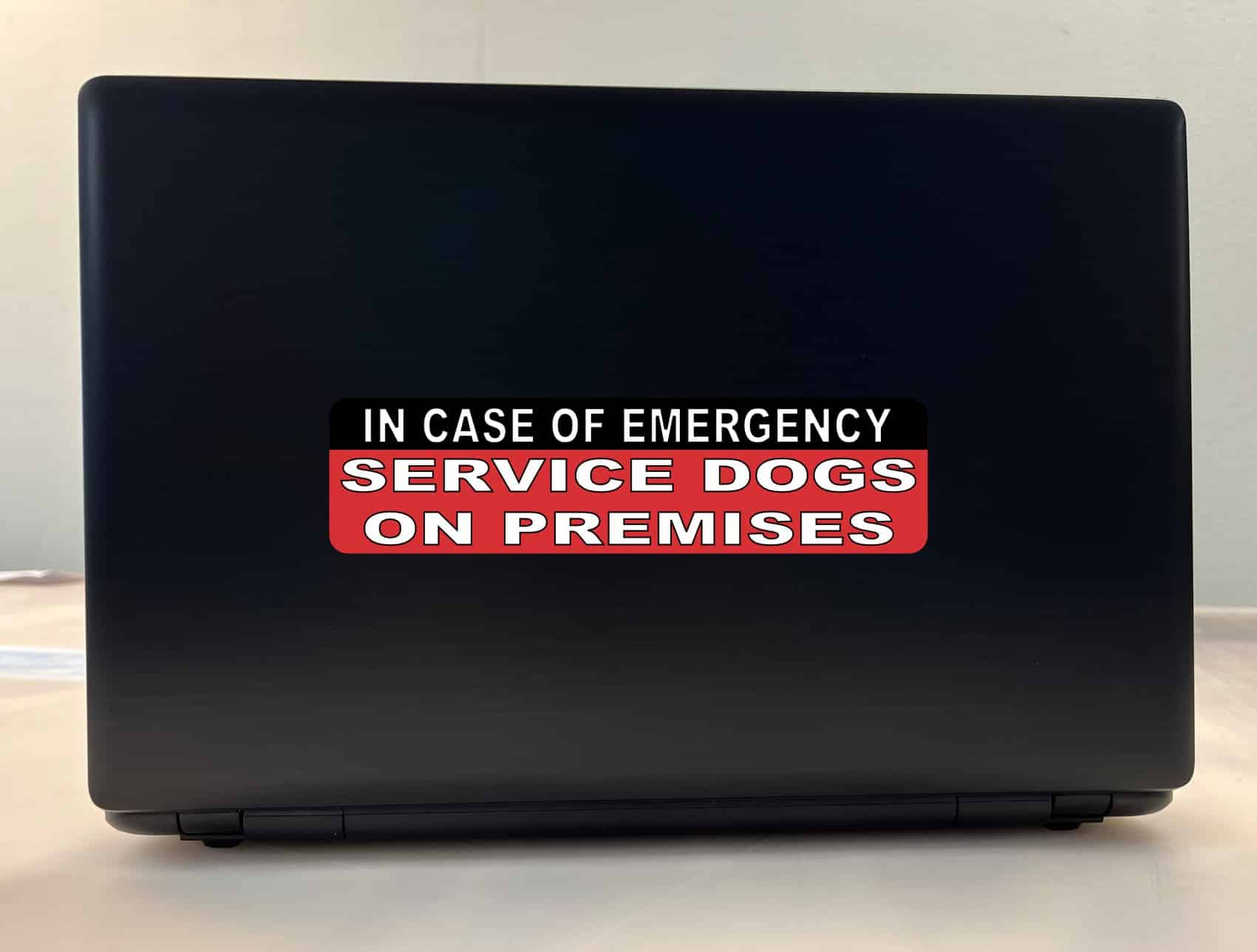 8in x 2in Service Dogs On Premises Sticker