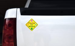 Alternative view of 5in x 5in Florist on Board Magnet