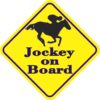 Blue Jockey On Board Magnet