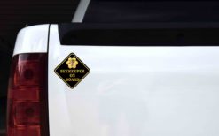 Alternative view of 5in x 5in Beekeeper on Board Magnet