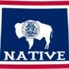 Wyoming Flag Native Sticker