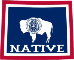 Wyoming Flag Native Sticker