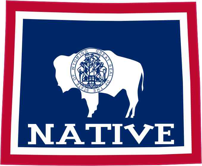 Wyoming Flag Native Sticker