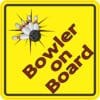 5in x 5in Bowler on Board Magnet