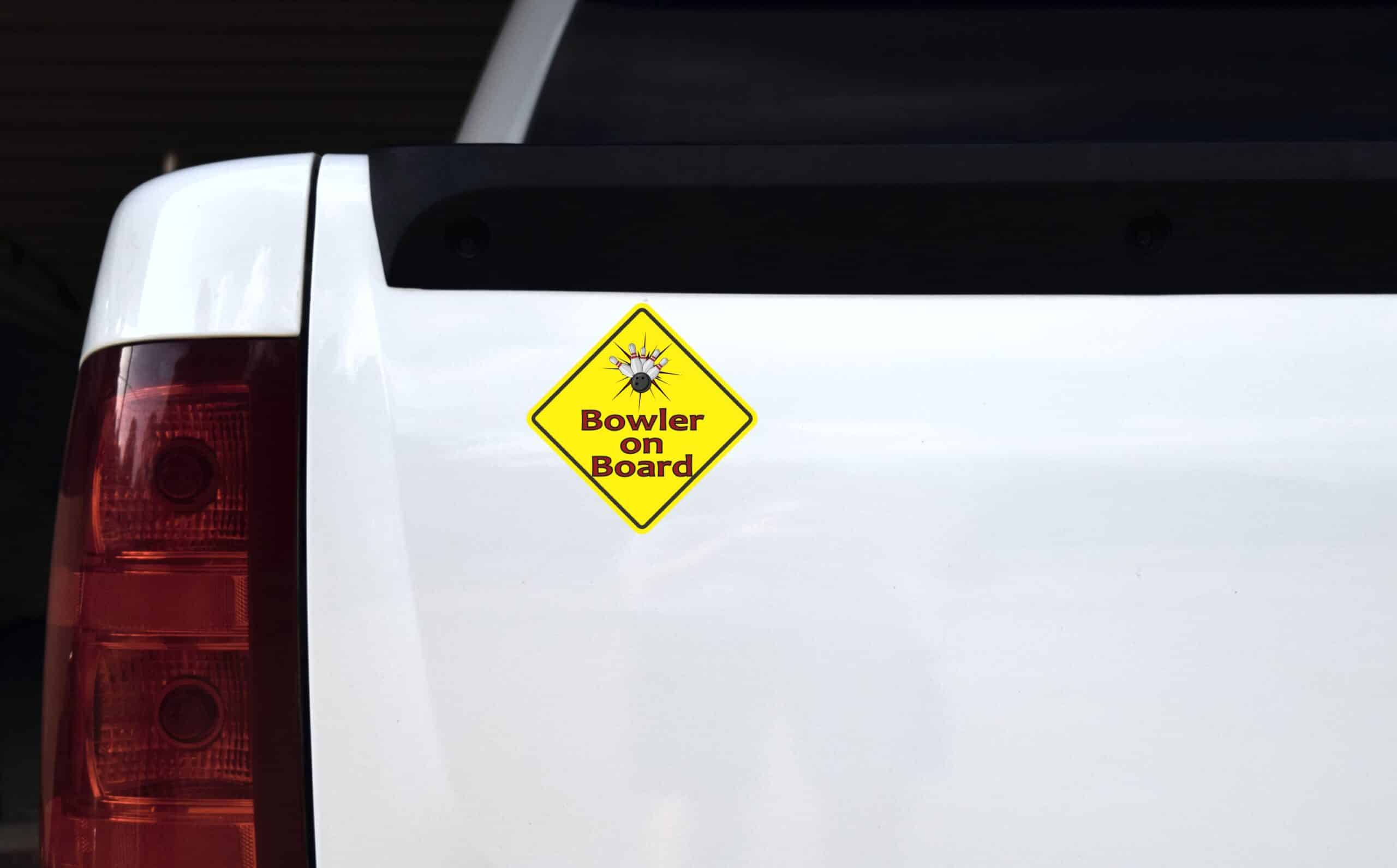 5in x 5in Bowler on Board Magnet