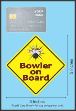 5in x 5in Bowler on Board Magnet