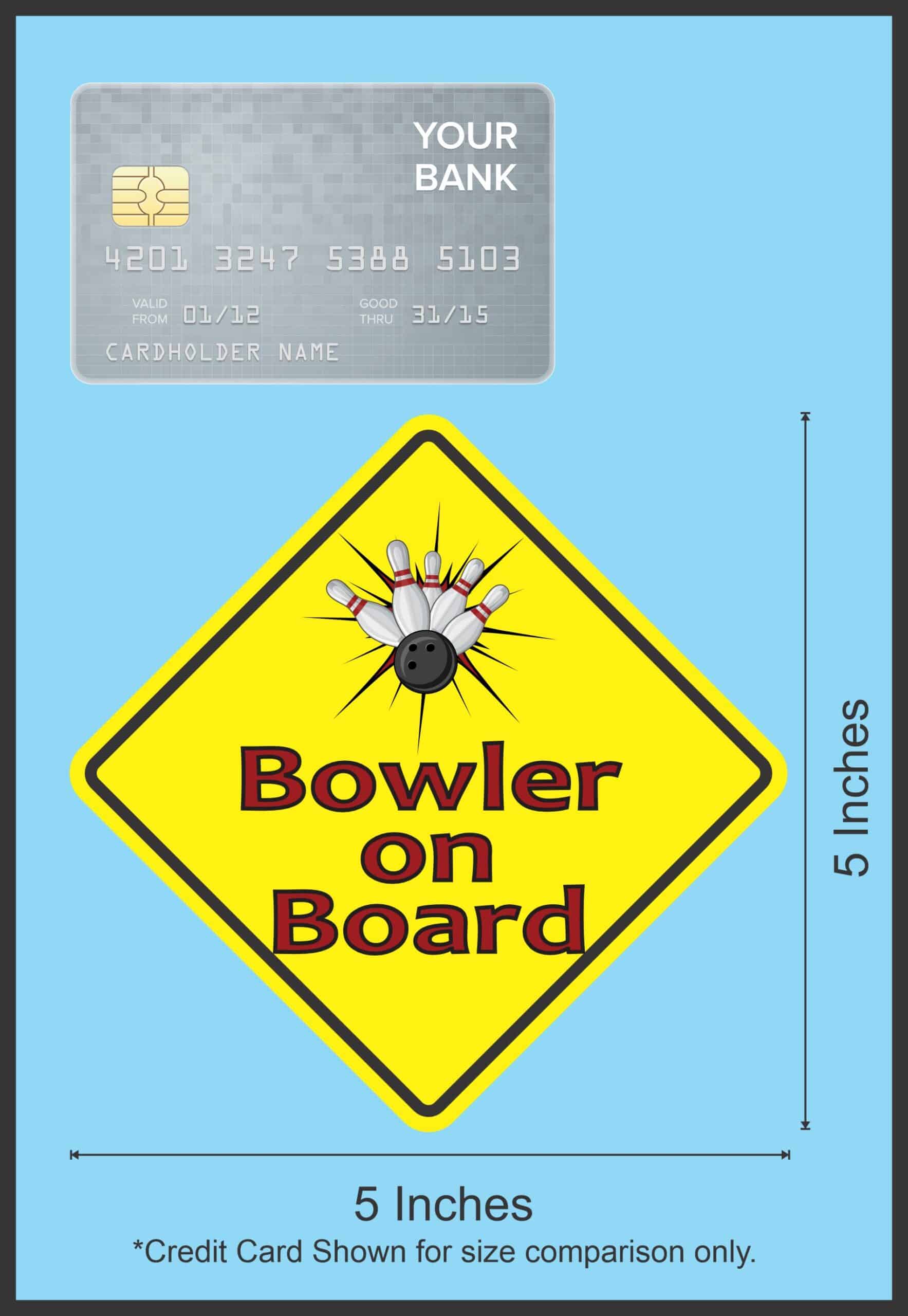 5in x 5in Bowler on Board Magnet