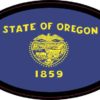 Oval Oregon Flag Sticker