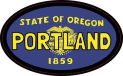 Oval Oregon Flag Portland Sticker
