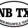 Oval NB TX New Braunfels Sticker