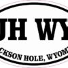 Oval Jackson Hole Wyoming Sticker