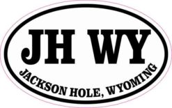 Oval Jackson Hole Wyoming Sticker