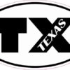 Oval TX Texas Sticker