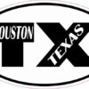 Oval TX Houston Texas Sticker