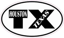 Oval TX Houston Texas Sticker