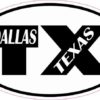 Oval TX Dallas Texas Sticker