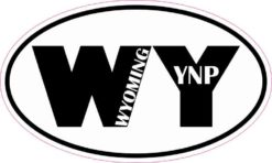 Oval WY Wyoming YNP Sticker