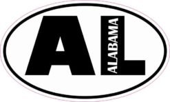 Oval AL Alabama Sticker