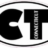 Oval CT Connecticut Sticker