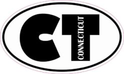 Oval CT Connecticut Sticker