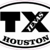 Oval TX Houston Texas Sticker
