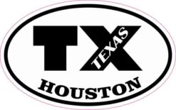 Oval TX Houston Texas Sticker