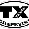 Oval TX Grapevine Texas Sticker
