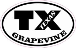 Oval TX Grapevine Texas Sticker