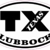 Oval TX Lubbock Texas Sticker
