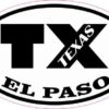 Oval TX El Paso Texas Sticker