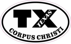 Oval TX Corpus Christi Texas Sticker