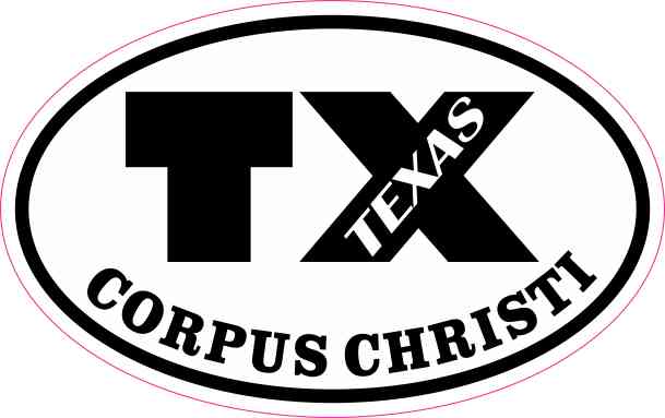 Oval TX Corpus Christi Texas Sticker