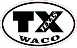 Oval TX Waco Texas Sticker
