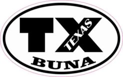 Oval TX Buna Texas Sticker