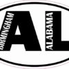 Oval AL Birmingham Alabama Sticker